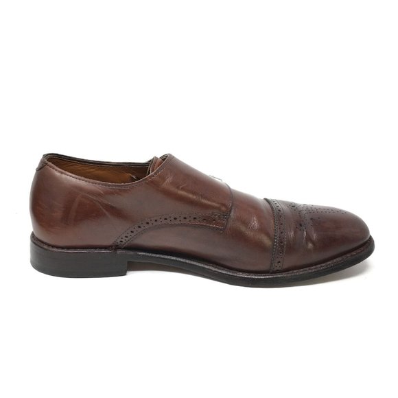 Men\'s Allen Edmonds St John\'s Double Monk Strap Loafers Shoes Size 10 Brown main image 7